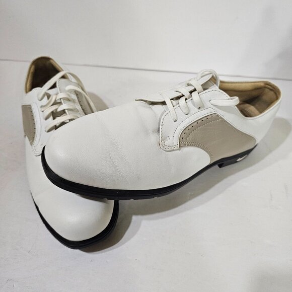 Nike Golf Shoes Womens Size 8.5 White Soft Spikes - Picture 4 of 8